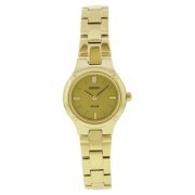 Seiko Women's SUP068 Stainless Steel Analog with Gold Dial Watch