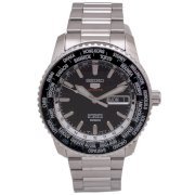 Seiko Men's SRP127 Stainless Steel Analog with Black Dial Watch