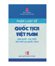 Pháp luật về quốc tịch Việt Nam (xin nhập, xin thôi, xin trở lại quốc tịch)