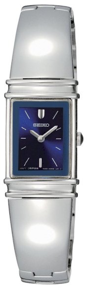 Seiko Women's SUJG09 Jewelry Silver-Tone Bangle Blue Dial Watch