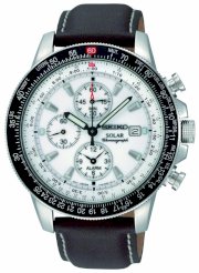 Seiko Flight Chronograph Solar Quartz Mens Watch SSC013P1