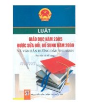 Luật giáo dục năm 2005 (Được sửa đổi, bổ sung năm 2009) 