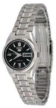 Seiko Women's SYM607 Stainless Steel Analog with Black Dial Watch