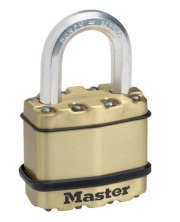 Khóa Vuông Master Lock thân lá thép mạ đồng 7p (64mm)