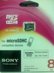 Sony MicroSDHC 8GB Class 4
