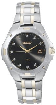 Seiko Men's SGEE64 Diamond Two-Tone Dress Watch