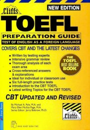 Cliffs Toefl preparation guide 2001 - 2002