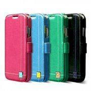 Color Point Leather Case for Galaxy S4