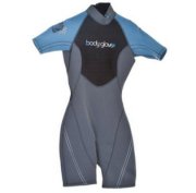 Body Glove Womens Blue/Grey Pro Spring Shorty Wetsuit 