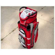 Naples Bay Mens A132T Red/White/Silver Cart Golf Bag Full Length Dividers