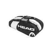Head Core Combi Tennis Bag (Black/White)-(69613A)
