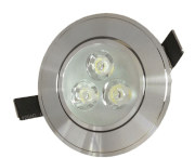 Đèn led âm trần mặt kiếng bóng xanh dương 3W