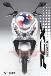 Decal trang trí mặt nạ xe máy Honda PCX Q1419