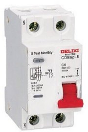 Cầu dao chống rò và quá tải RCBO Delixi CDB6PLEC25