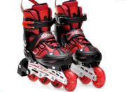 Giầy trượt patin có đèn Cougar 835LSG màu đỏ đen