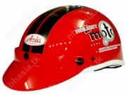 Mũ bảo hiểm ASIA - 105 Mô tô - Đỏ sọc đen