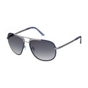 Just Cavalli JC 411S 14B Silver Blue Aviator Sunglasses
