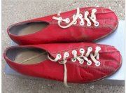 Brunswick Vintage Bowling Shoes Red Leather Women's size 6