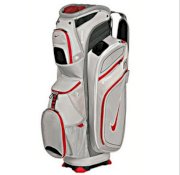 Nike M9 Cart II Bag - Metallic Silver/Hyper Red-Stealth