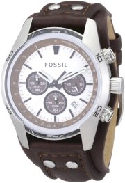 Fossil Men's CH2565 Cuff Chronograph Tan Leather Watch
