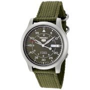Seiko Men's SNK805 Seiko 5 Automatic Green Canvas Strap Watch