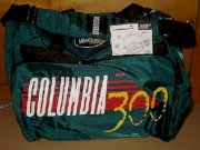 Columbia 300 Large Pro Two Ball Nylon Bowling Ball Bag Green & Black