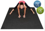 Large Fitness Exercise Yoga Mat 6' x 6' Mat For Yoga And Stretching by SQUARE36