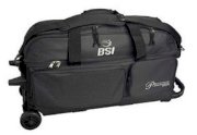 BSI Black Triple 3 Ball Roller Bowling Bag Fast Ship