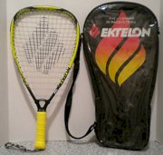 Ektelon PowerRing Freak Racquetball Racquet (Super Small) + Cover + New Overgrip