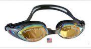 Black Swimming Goggles Non-Fogging Anti UV Adjustable Swim Glasses