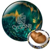 Ebonite Cyclone Bowling Ball - Green/Gold/Silver