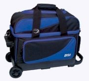 BSI Double 2 Ball Roller Bowling Bag Black Blue Fast Shipping