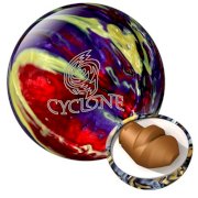 Ebonite Cyclone Bowling Ball - Red/ Purple/ Yellow