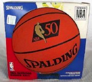 Brand New Spalding NBA 50 Outdoor Rubber Basketball/Official Sz and Wt/W/Box