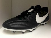 The Nike Premier Soccer Cleat (Black/White) Kangaroo Leather