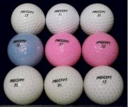 Lot of 9 Precept Assorted Models And Colors Golf Balls