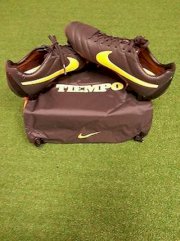 Nike Tiempo Legend IV - Dark Charcoal/Laser Orange/Black Firm Ground Soccer NEW