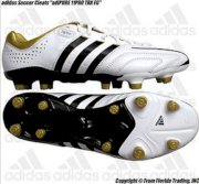 Adidas Soccer Cleats "PURE 11PRO TRX Leather FG"(11)White/Black/Gold Q23930