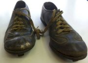 Early 1900's Leather Football Cleats Notre Dame Player
