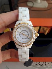 Stuhrling Original Women's 530S2.1113EP3 Glamour III White Ceramic Watch 