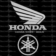 Logo trang trí xe máy honda-yamaha
