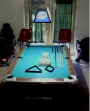 Pool Table (slat bar) & Light,balls and sticks Make a offer