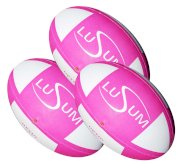 Lusum Optio Match Rugby Ball 3 Pack