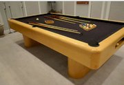 Custom Solid Maple Regulation 9' x 5' Pool Table w Black Felt, Gorgeous!!!