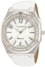 Akribos XXIV Men's AKR490SS Swiss Quartz Diamond Mother-Of-Pearl Watch