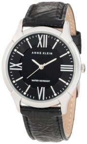Đồng hồ AK Anne Klein Women's 10/9925BKBK Leather Silver-Tone Black Patent Leather Strap Watch