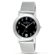 Skagen Men's O16LSSB Quartz Stainless Steel Black Dial Luminous Hands Watch