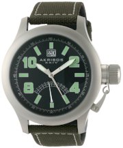 Akribos XXIV Men's AKR407GN Scouter Green Quartz Canteen Watch