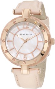 Đồng hồ AK Anne Klein Women's 10/9994RGLP Rosegold-Tone Peach Leather Strap Watch