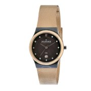 Skagen Women's 880LRDR Skagen Denmark Twisted Topring Rose Gold Plated Wo Watch